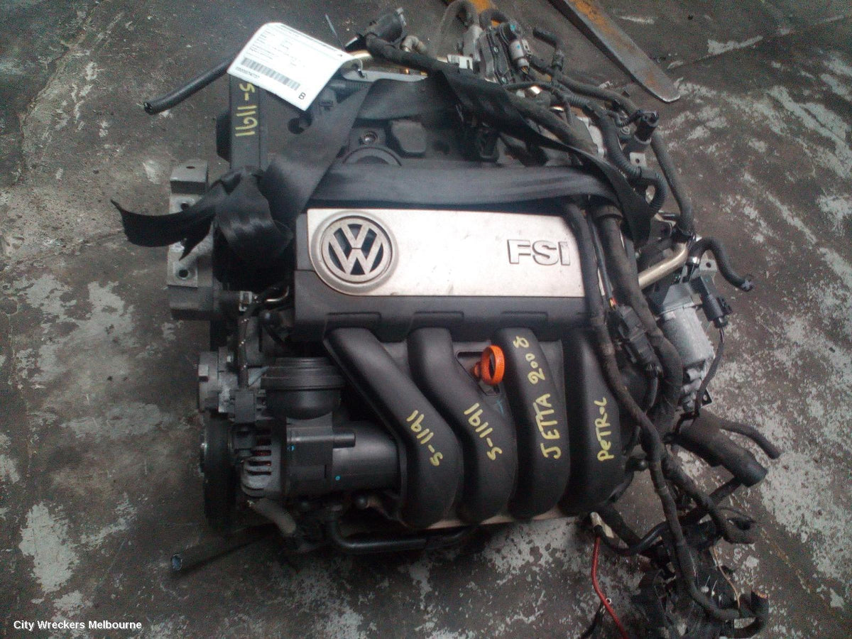 VOLKSWAGEN, JETTA, PETROL, 2.0, 1KM, BLR CODE, 02/06-07/11, 2006, ENGINE